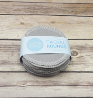 Disques démaquillants réutilisables en flanelle de coton - Gris clair (Lot de 20)