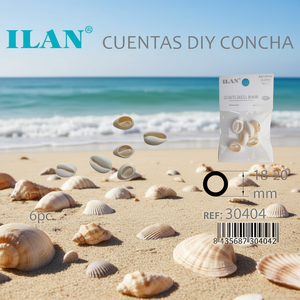 Perline di conchiglia ILAN 18-20 mm per creazione di gioielli fai da te, 6 pezzi - Product Image 3