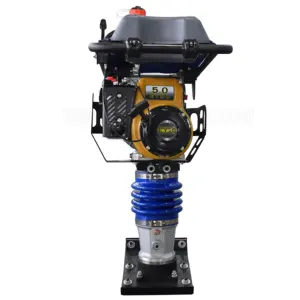 Güçlü titreşimli tokmak inşaat işleri için orijinal Robin motoru EY20 benzin titreşimli tokmak tarafından desteklenmektedir