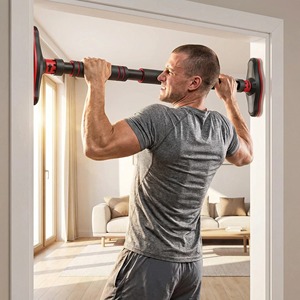 Barra de dominadas multifuncional para <span class=keywords><strong>puerta</strong></span>, barra horizontal para fitness, altura ajustable, instalación sin tornillos para uso doméstico - Product Image 4