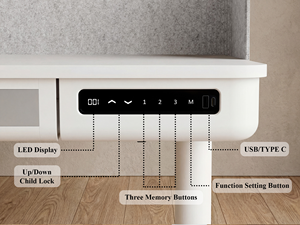 <span class=keywords><strong>Escritorio</strong></span> de Pie para Gamers, <span class=keywords><strong>con</strong></span> un Solo Motor, un Cajón, Tablero de Fieltro, Compacto, Ahorra Espacio, Estructura Estable - Product Image 4