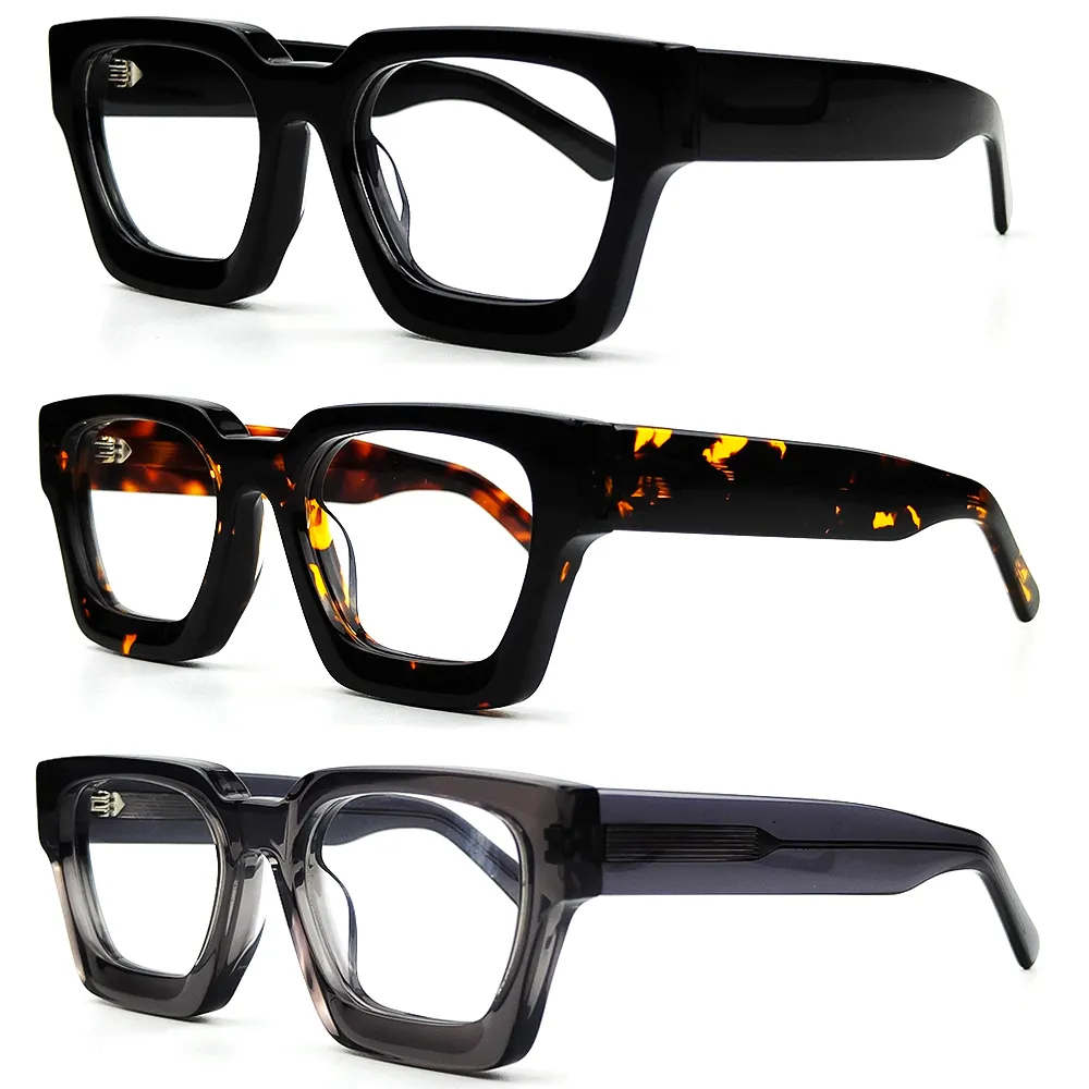 Acetaat Optische Vierkante Frames Voor Mannen En Vrouwen Luxe Merk Designer Brillen Frame Retro Lezing Optische Frame