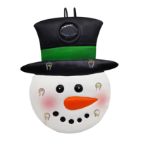 Lampe décorative d'extérieur en métal, motif bonhomme de neige éclose, à énergie solaire, étanche et résistante aux intempéries, artisanat artistique