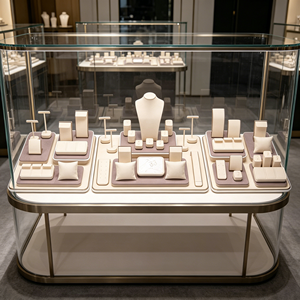 Support de présentation de bijoux de luxe personnalisé fait main pour boucles d'oreilles, bagues et colliers – Ensemble de présentation de bijoux - Product Image 2