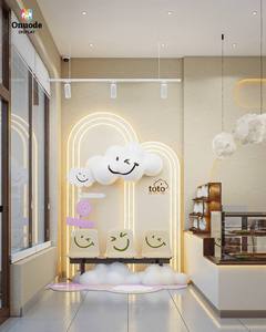 Diseño Moderno de Quiosco para Cafetería |   Mostrador de Café Elegante para Cafeterías Modernas en Centros Comerciales, Barra de Café - Product Image 4