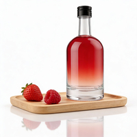 Botella de Licor de Vidrio de 200 ml y 370 ml OEM, Proveedor de Logotipos Personalizados, Botellas Vacías Transparentes para Tequila, Whisky, Licores, Vodka, Brandy, con Tapa de Rosca