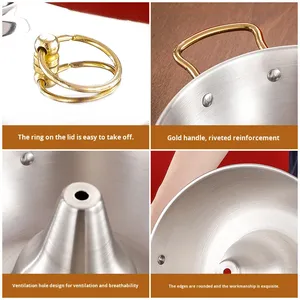 Fornello a Induzione Commerciale HENGCW in Acciaio Inox 304, Pentola Singola per Hot Pot, Fornello a Cassetta Piccolo, Pentola per Sukiyaki Stile Pechino Antico - Product Image 4