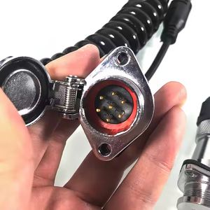 Venta caliente 10M Extended Spring Cable, 7-Core 4P Conector de aviación para camión MDVR y cámara de remolque - Product Image 6