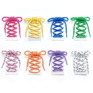 WEGOODZF lacets de chaussures tressés en polyester personnalisés de 5mm baskets de sport lacets de randonnée de remplacement paire en gros - Product Image 3