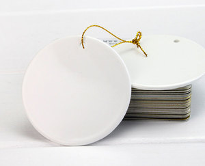 <strong>Wholesale</strong> 3 Inch A++ Double Sided <strong>Ceramic</strong> Round Christmas <strong>Ornament</strong> Sublimation <strong>Blank</strong> - Product Image 3