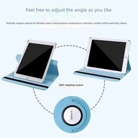 Étui de protection rotatif pour tablette Samsung Tab A7/T500, coque intégrale avec support, anti-chute, en cuir PU, accessoire