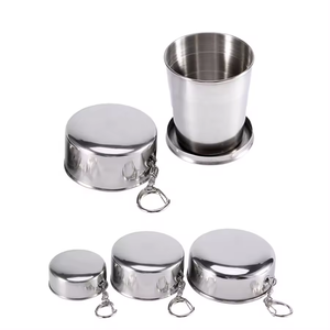 Offre Spéciale Gobelet à Eau en Acier Inoxydable 60 ml, Tasse de Camping Pliable Verre à Shot Extensible pour Voyage/<span class=keywords><strong>Randonnée</strong></span>/Pique-Nique - Product Image 4