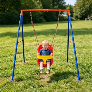 <span class=keywords><strong>Altalena</strong></span> per Bambini in Lega Resistente per Interni/Esterni, Set <span class=keywords><strong>Altalena</strong></span> Portatile in Metallo per Giardino e Cortile con Sedile di Sicurezza - Product Image 1