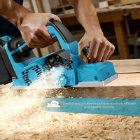 Raboteuse à bois au lithium-ion avec profondeur de rabotage réglable de 0 à 1 mm, idéale pour le travail du bois, le polissage de panneaux DIY et la rénovation de la maison