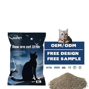 JUPET Excelente equipo de fábrica Forma de bola Bentonita Catlitter Mineral crudo Bentonita Arena para gatos