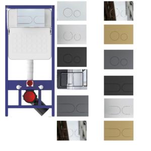 <span class=keywords><strong>Cisterna</strong></span> Oculta de Estilo Moderno TUSSON TS005T-Naranja para <span class=keywords><strong>Inodoro</strong></span> Suspendido en la Pared, de Alta Gama, con Doble Descarga, Tanque de Plástico Oculto para Baño - Product Image 6