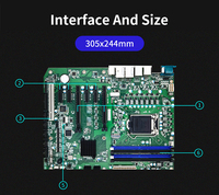 Carte mère industrielle ATX JWIPC W580/Q570 nouvelle génération avec 64 Go de DDR4, 2 ports Ethernet Gigabit, 4 ports d'affichage AI, prise en charge de double GPU