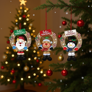 Homeera Hanging Ornament Mixed Styles Christmas Theme Santa Claus Shape Foam Paper Handmade Festival Decor - Product Image 2