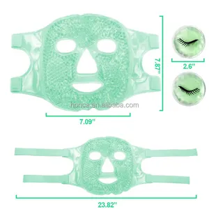 Ice Pack Reduce Face Puff Dark Circles Gel Beads Hot Heat Compress Pack Cold Face Eye Mask Cooling With Logo Imprint