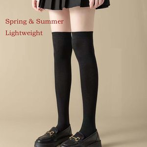 Chaussettes hautes jusqu'aux cuisses, bas longs pour femmes et filles, chauffe-jambes respirants en Spandex et Nylon, usage quotidien - Product Image 3