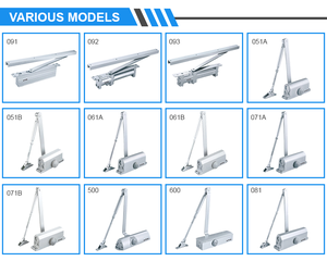 Chiudiporta a Pavimento in Lega di Alluminio per Porte in Vetro, Sistema Idraulico Elegante per Negozi - Product Image 4