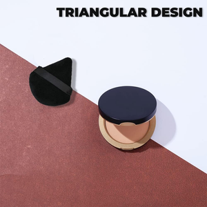 Lot de 3 houppettes à poudre triangulaires en velours, personnalisables avec logo, pour maquillage – Accessoires de beauté en gros - Product Image 2