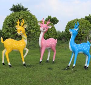 Diskon besar baja nirkarat lucu kartun rusa patung tahan cuaca untuk taman luar ruangan rumput taman dekorasi - Product Image 6