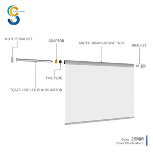 Roller Wood Tuya 100-240V Tubular DC 433Mhz Receptor inalámbrico Smart Últimos motores para persianas