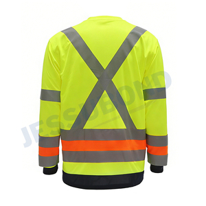 Camiseta Canadiense de Manga Larga y Cuello Redondo, 100% Poliéster, Camisa de Trabajo para Hombre, Camiseta de Alta Visibilidad Reflectante para Construcción - Product Image 5