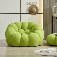 Chaise de canapé simple de concepteur moderne vente chaude bulle tissu de salon paresseux confortable citrouille rouge pour le salon extérieur