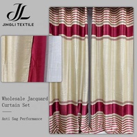 Rideau occultant jacquard en polyester épais haute densité avec œillets, motif géométrique abstrait, écologique, idéal pour les régions tropicales