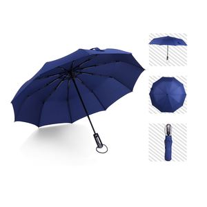 Custom Logo Business Gift 10K Panel Fully Automatic Travel <b>Windproof</b> Three Fold With Sturdy & Durable <b>Umbrella</b> - Product Image 6
