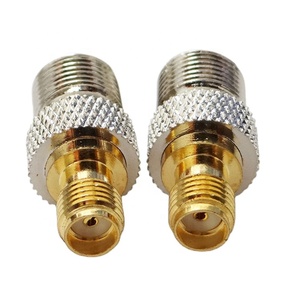 SMA Female to F Female Straight Coupler RF <b>Adapter</b> Pure Copper - Product Image 1