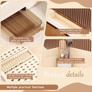 PP Plastic <b>Storage</b> Rack for <b>Kitchen</b> & Household Baby Tableware <b>Storage</b> <b>Box</b> for Food Bottles Bowls Chopsticks - Product Image 4