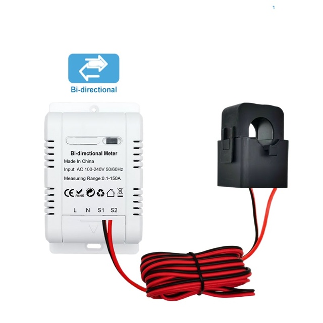 Lonten Custom Customize Tuya Smart Life BiDirectional ZigBee Energy Meter Current Sensor Solar PV Two Way App KWh Monitor