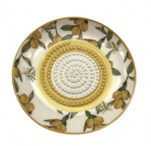 จานรองแก้วเซรามิคลายดอกไม้สวนสวย ดีไซน์ผลไม้ - Product Image 1