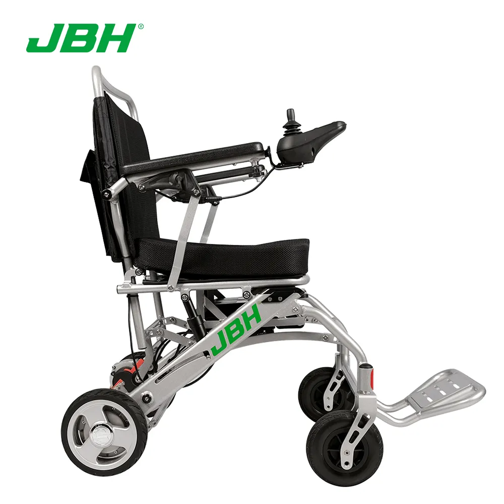 JBH D29 disabili Ultra leggero sedia a rotelle pieghevole portatile motorizzata pieghevole alimentazione elettrica sedia a rotelle in lega di alluminio 6 km/h