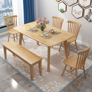 ม้านั่งไม้เนื้อแข็ง 1200/1500 มม. สไตล์โมเดิร์นมินิมอล สำหรับร้านอาหาร โรงแรม สีไม้ธรรมชาติ - Product Image 1