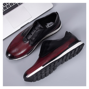 Scarpe da uomo in vera pelle primavera e autunno marea scarpe 2023 nuova moda primo strato in pelle bovina scarpe sportive casual in pelle da uomo - Product Image 4