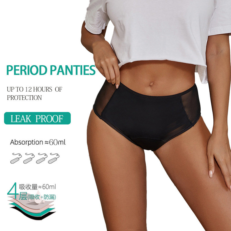 Sexy Lace Period Panties High Waisted