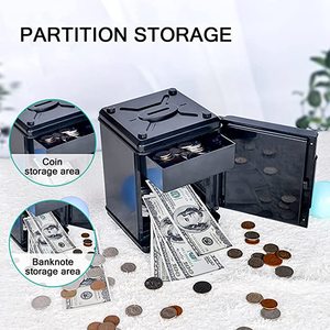 Hucha Digital Electrónica Personalizada para Niños, Máquina <span class=keywords><strong>de</strong></span> Juguete Tipo Cajero Automático para Contar Monedas y Ahorrar Dinero - Product Image 3