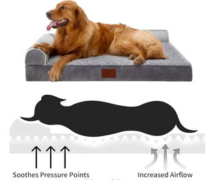 เบาะนอนสัตว์เลี้ยงกำมะหยี่สีเทาสั่งทำพิเศษสำหรับสุนัขและแมว รูปทรงสี่เหลี่ยมผืนผ้า เหมาะสำหรับฤดูหนาว ขนาดเล็ก-กลาง ใช้สำหรับเดินทาง แคมป์ปิ้ง หรือวางข้างประตู - Product Image 2