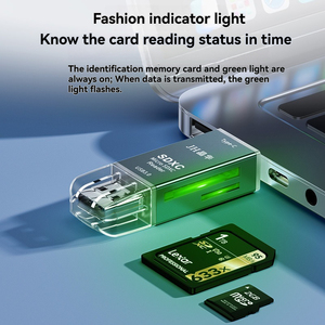 เครื่องอ่านการ์ด 2 in 1 USB 3.0 ขายส่ง เครื่องอ่านการ์ดไมโคร USB3.0 อะแดปเตอร์ความเร็วสูง สำหรับการ์ดหน่วยความจำ TF สำหรับอุปกรณ์เสริมคอมพิวเตอร์พีซีและแล็ปท็อป - Product Image 4