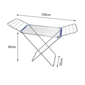 Prezzo di fabbrica vendita in metallo alluminio vestiti Airer lavanderia pieghevole balcone stendini biancheria