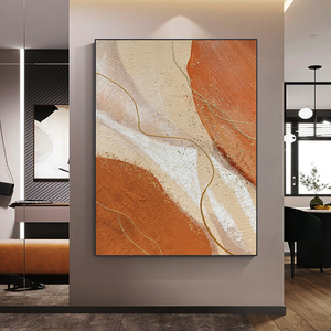 Modern basit ev arka plan duvar dekor boyaması el boyalı soyut sanat yağlıboya tuval - Product Image 1