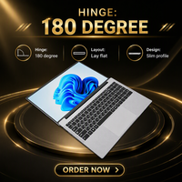 Ordinateur portable IA hors ligne 15,6 pouces pour déploiement local, Intel N150 Quad Core, 32 Go DDR4, SSD 1 To, charnière à 180 degrés, fibre de carbone 3D