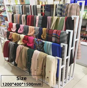 ชั้นวางผ้าคลุมศีรษะแบบไหมแคชเมียร์สำหรับฤดูหนาว ชั้นวางผ้าสำหรับ<span class=keywords><strong>ร้าน</strong></span>ค้าปลีก ชั้นวางผ้าสำหรับจัดเก็บผ้าและสิ่งทอ ทำจากโลหะ - Product Image 2
