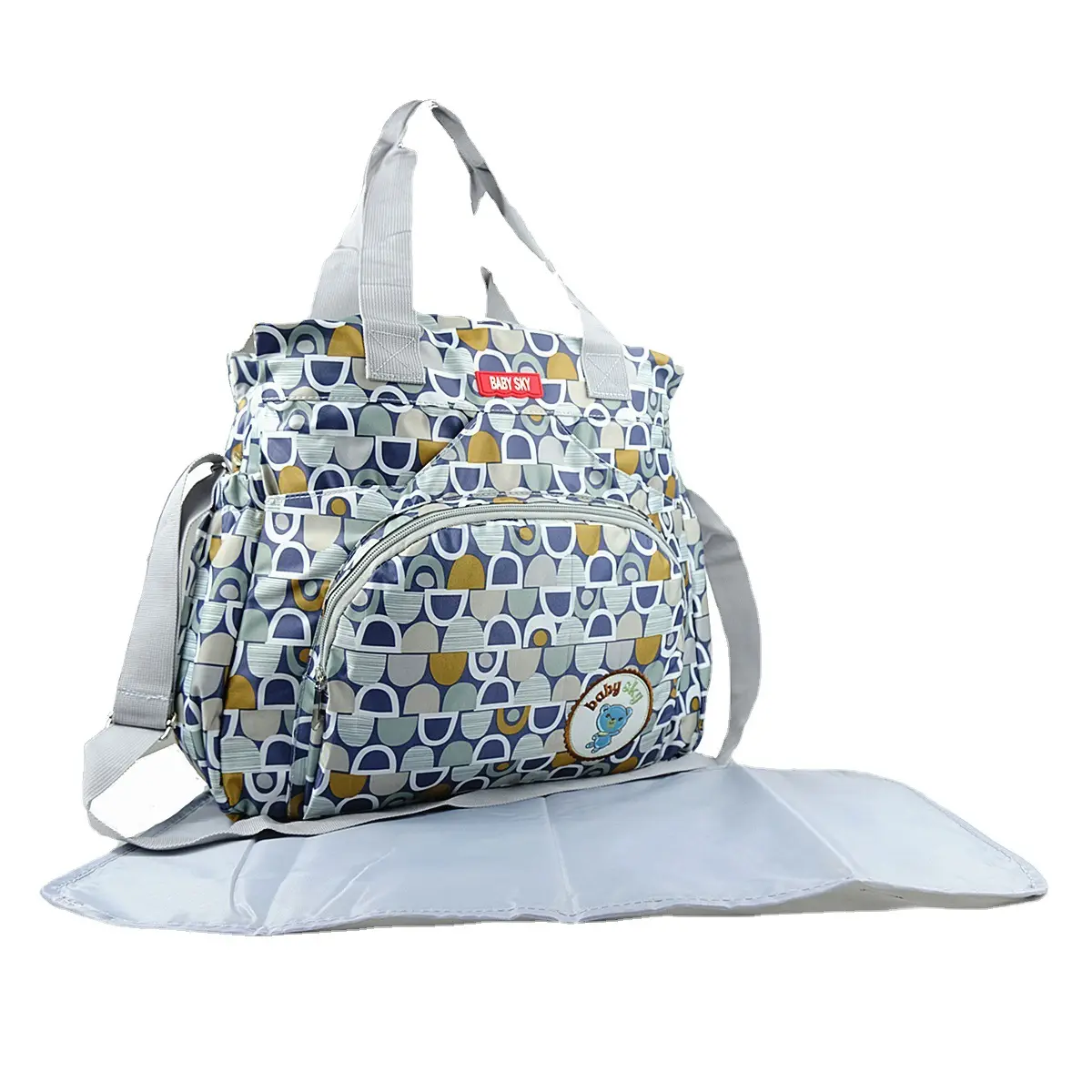 Amiqi satış moda baskılar anne çantası ıslak kuru çanta anne depolama seyahat Nappy çanta