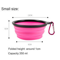 Bol pour chien, petit bol d'alimentation en silicone pour animaux de compagnie, accessoires de voyage pour chiens et chats, récipient pliable pour nourriture et eau