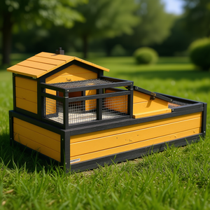 Casetta Habitat per Tartarughe Gialla a 3 Stanze D0100X3H2RT 44 X 25.5 X 25 Con Balcone e Giardino - Product Image 2